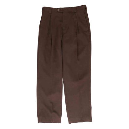 Brown Solid Dress Pants