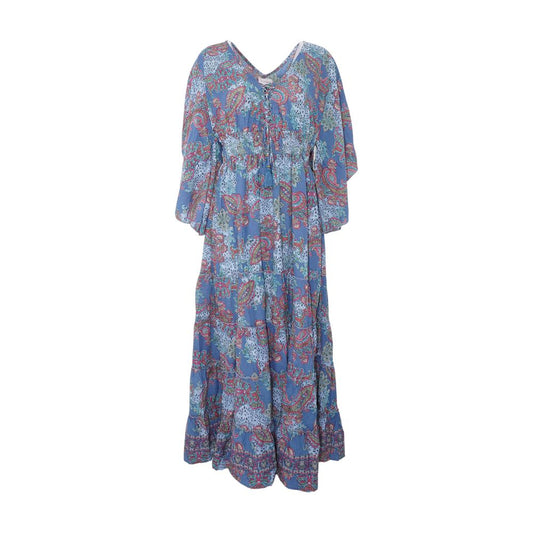 Blue Paisley Midi Dress
