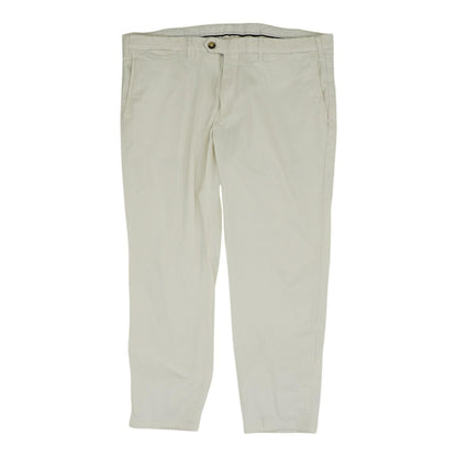 Beige Solid Chino Pants