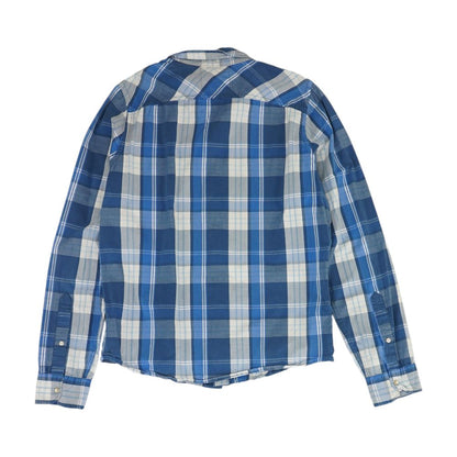 Blue Plaid Long Sleeve Button Down