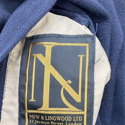 Beige-Navy Reversible Solid Topcoat Coat