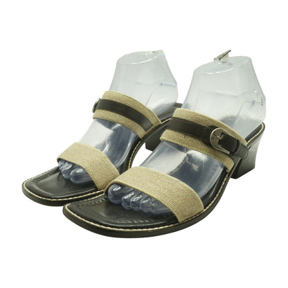 Beige Casual Slide Sandals