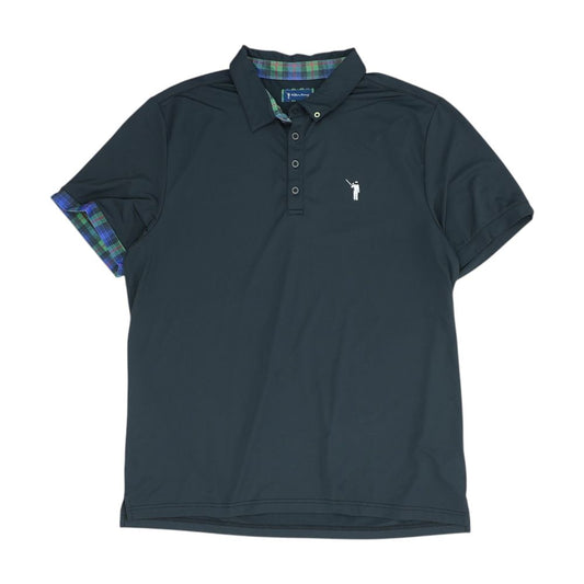 Black Solid Short Sleeve Polo