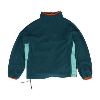 Teal Color Block 1/4 Zip Pullover