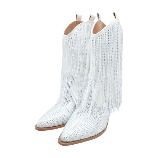 White Western Boots