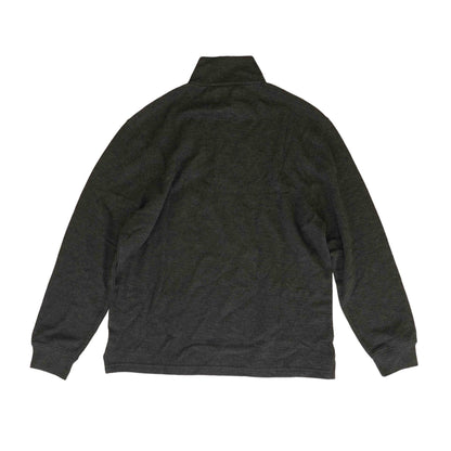 Long Sleeve Charcoal French Rib Solid 1/4 Zip