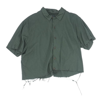 Green Solid Button Down