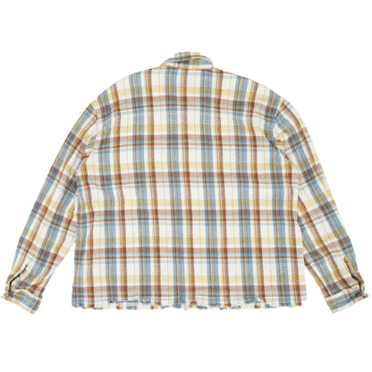 Ivory Plaid Long Sleeve Button Down