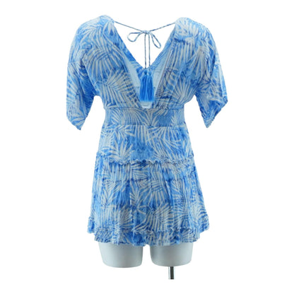Blue Tropical Mini Dress