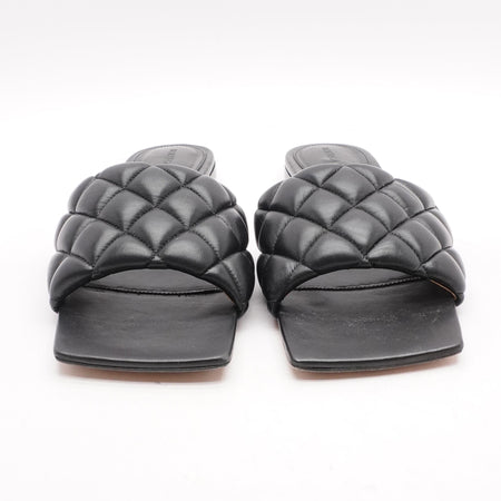 Hononlulu Pastel Monogram Black Leather Outdoor Sandals