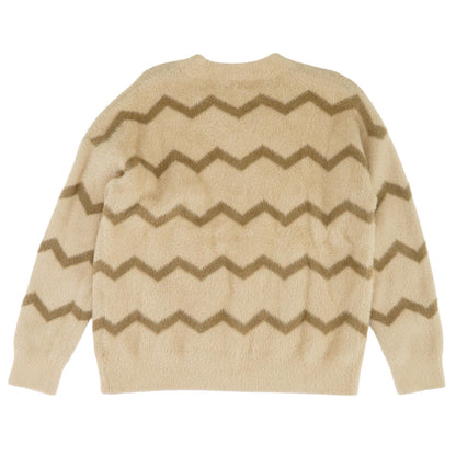 Brown Chevron Crewneck Sweater