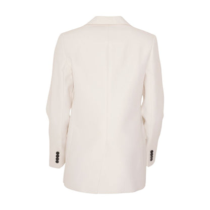 Ivory SS25 Ecru Virgin Wool-Silk Oversized Blazer