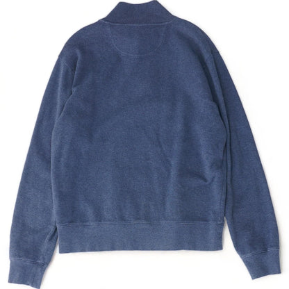 Blue Solid 1/4 Zip Pullover