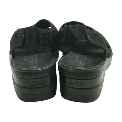 Black Wedged Sandals