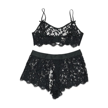 Black Solid Intimate Lingerie Set