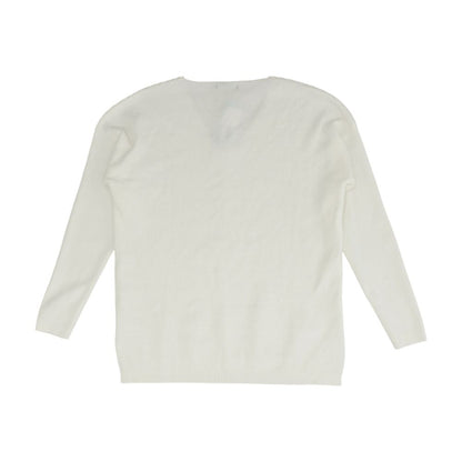 White V-Neck Sweater