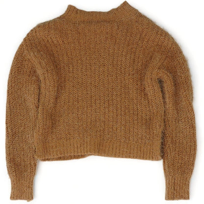 Gold Solid Mockneck Sweater