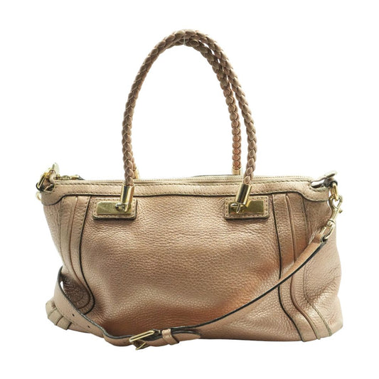 Pink Bella Shiny Leather Tote