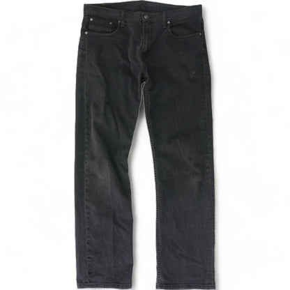 569 Black Solid Straight Jeans