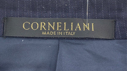 Navy Striped Wool Sport Coat