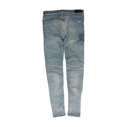 Blue MA Varsity Repair Jeans