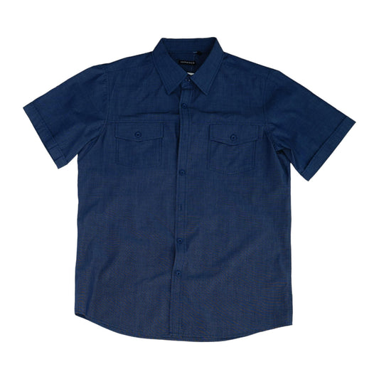 Navy Solid Short Sleeve Polo
