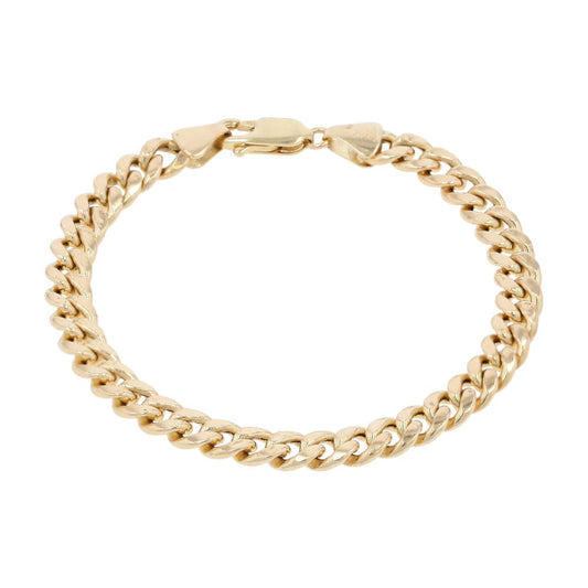 14K Gold Cuban Chain Bracelet