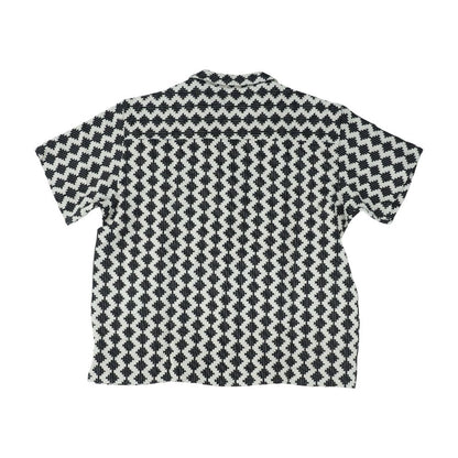 Beige Misc Short Sleeve Button Down