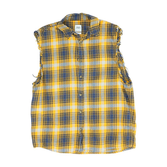 Yellow Plaid Flannel Button Down
