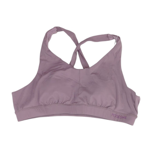 Purple Solid Sports Bra