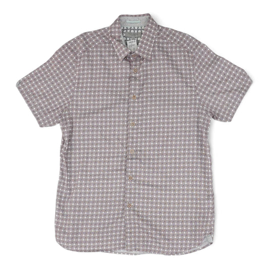Red Misc Short Sleeve Button Down