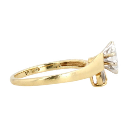 .20 ct 14K Gold Double Marquise Diamond Bypass Band