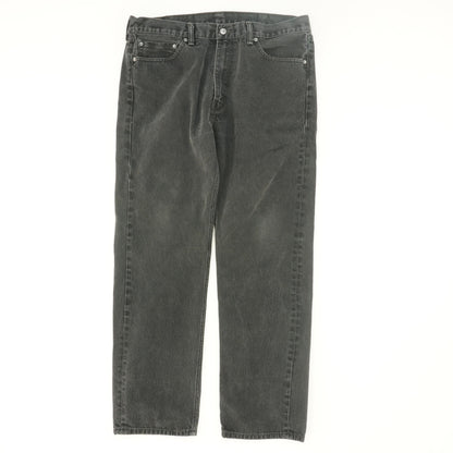 505 Black Solid Regular Jeans
