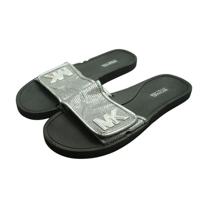 Gray Casual Slide Sandals