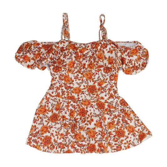 Beige Plus Floral One-Piece