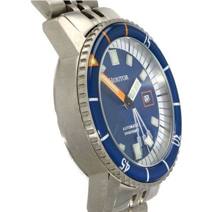 Men's Luciano Automatic Blue Dial Stainless Steel Watch