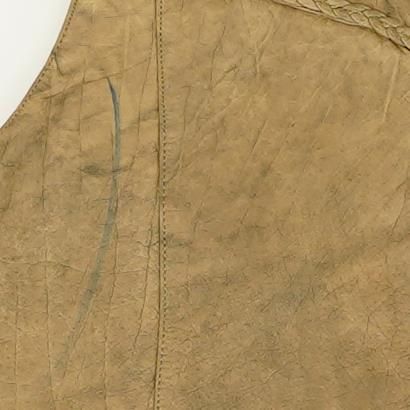 Vintage Brown Leather  Lace-Up Vest