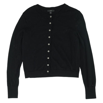 Black Solid Cardigan Sweater