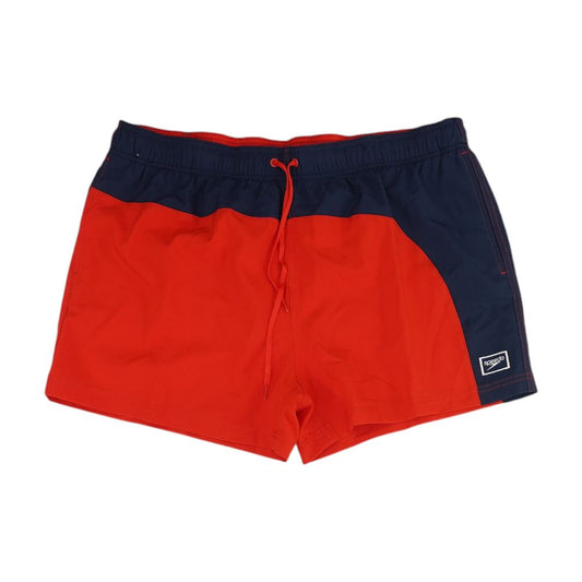 Red Color Block Board Shorts