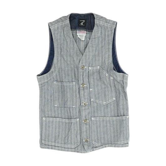 Blue Chevron Denim Vest