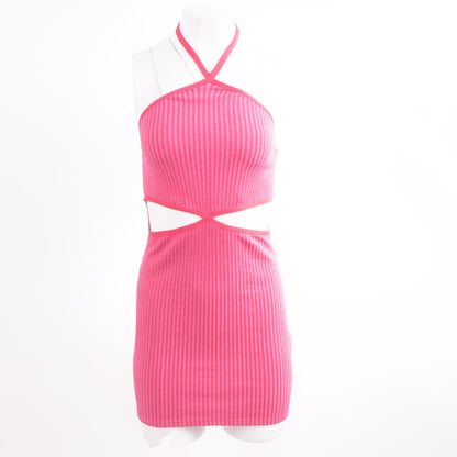 Pink Striped Mini Dress