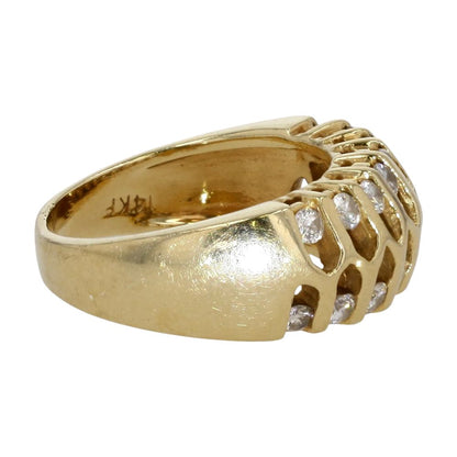 .60 ct 14K Gold Round Diamond Dome Band