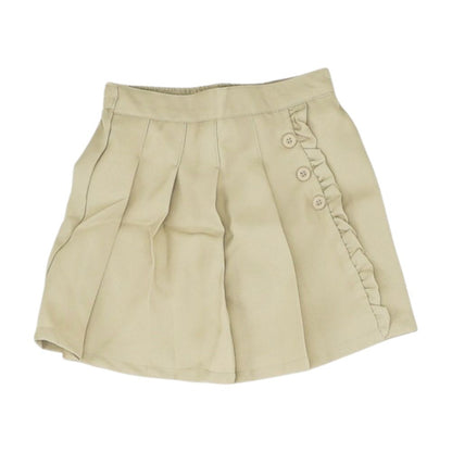 Khaki Solid Skort Skirt