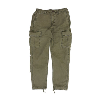 Olive Solid Cargo Pants