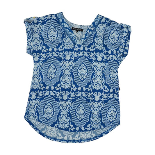 Blue Damask Blouse