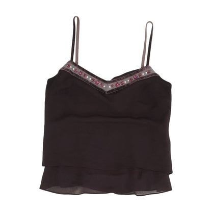 Purple Solid Sleeveless Blouse