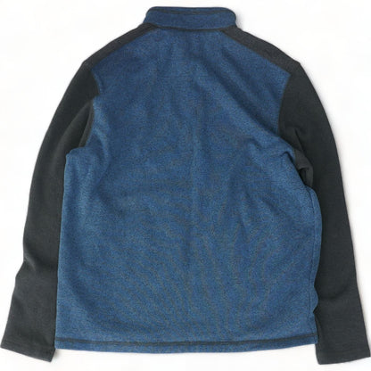 Blue Color Block 1/4 Zip Sweater
