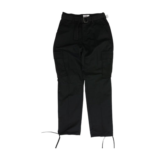 Black Solid Cargo Pants