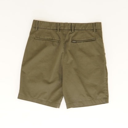Green Solid Chino Shorts