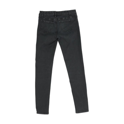 Black Solid High Rise Skinny Leg Jeans